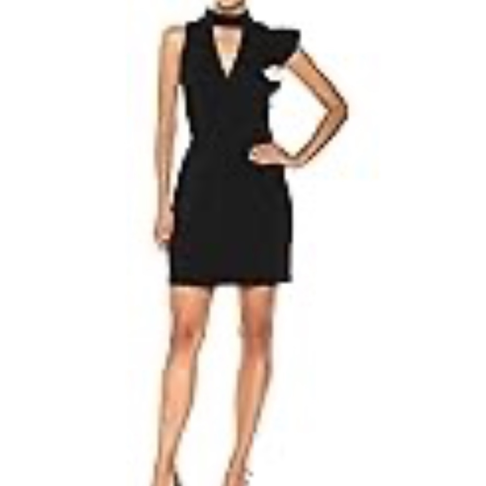 Adelyn Rae Charlotte Woven One Sleeve Ruffle Dress